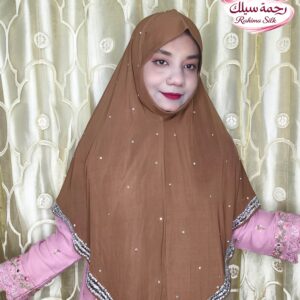 কফি ব্রাউন স্টোন ওয়ার্ক রেডি হিজাব DSL23