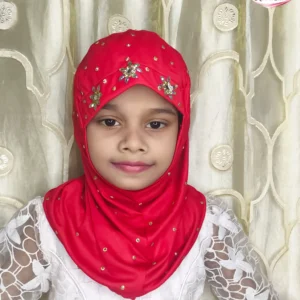 লাল কিডস স্টোন ওয়ার্ক রেডি হিজাব KH04