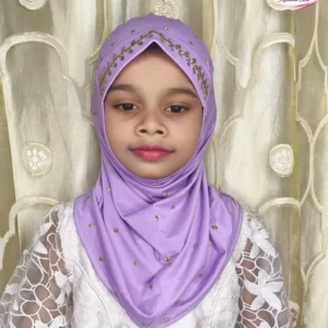 ল্যাভেন্ডার কিডস স্টোন ওয়ার্ক রেডি হিজাব KH07