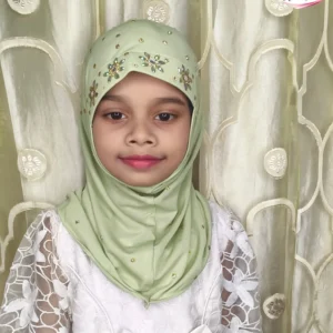 মিন্ট গ্রিন কিডস স্টোন ওয়ার্ক রেডি হিজাব KH09