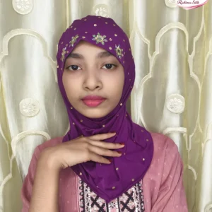 ভায়োলেট কিডস স্টোন ওয়ার্ক রেডি হিজাব KH32