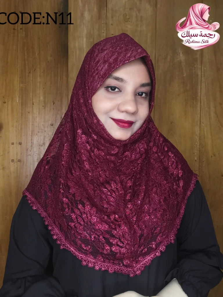 ডিপ মেরুন শর্ট রেডি হিজাব N11