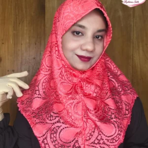 কোরাল রেড শর্ট রেডি হিজাব N14