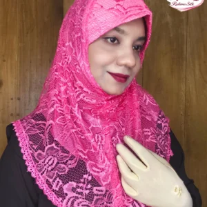 পেঁয়াজি পিংক শর্ট রেডি হিজাব N16