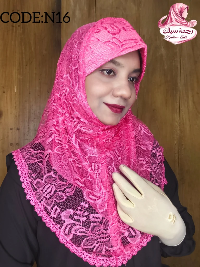 পেঁয়াজি পিংক শর্ট রেডি হিজাব N16