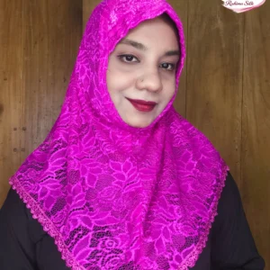 ম্যাজেন্টা শর্ট নেট রেডি হিজাব N25