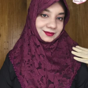 ওয়াইন শর্ট নেট রেডি হিজাব N26