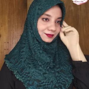 বোতল গ্রিন শর্ট নেট রেডি হিজাব N28