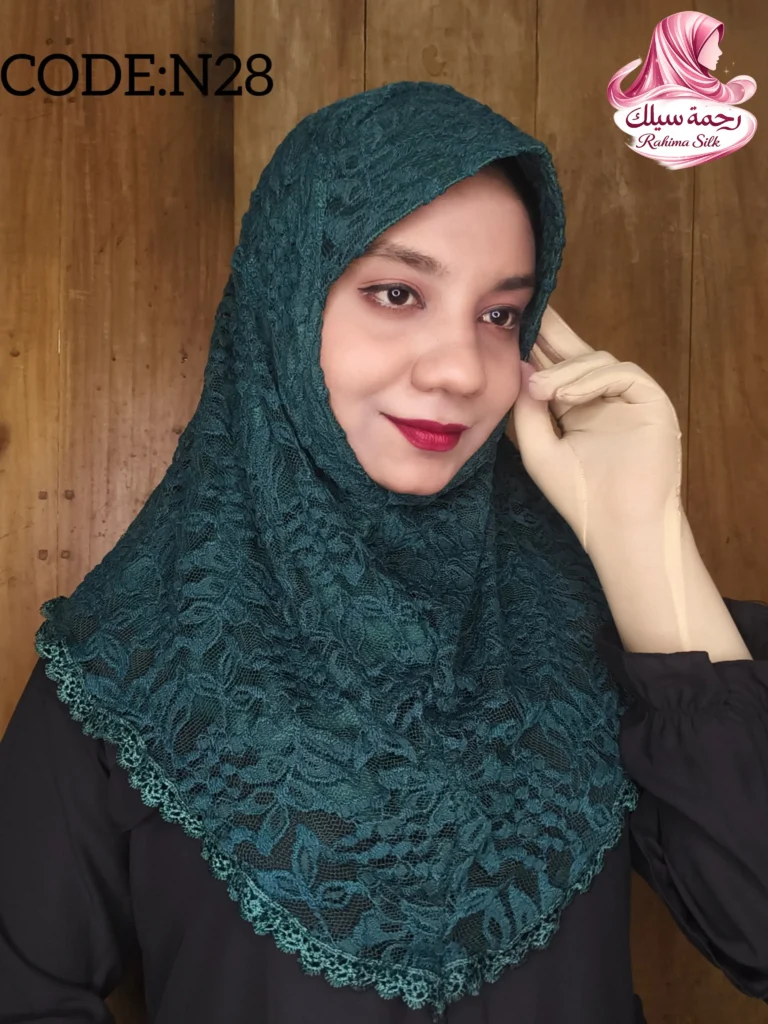 বোতল গ্রিন শর্ট নেট রেডি হিজাব N28