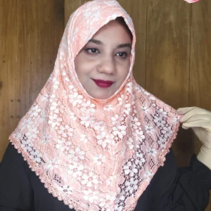 পিচ শর্ট নেট রেডি হিজাব N40