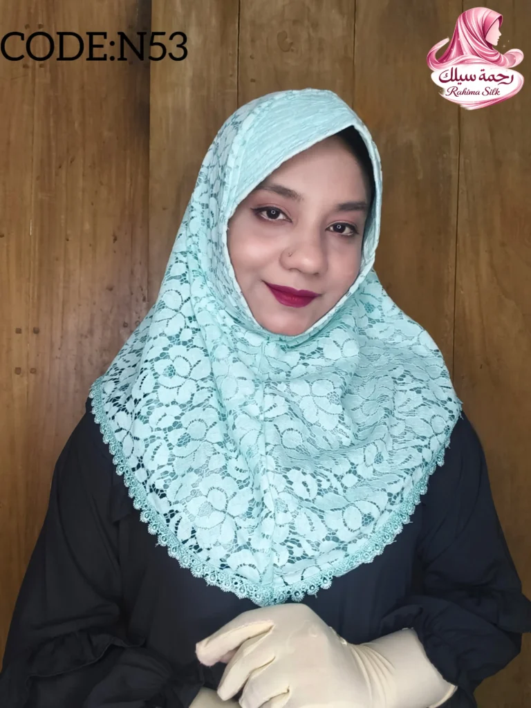 আকাশী শর্ট নেট রেডি হিজাব N53