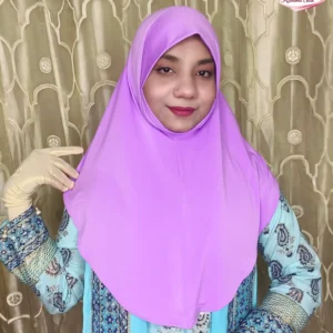 হালকা বেগুনি প্লেইন রেডি হিজাব কিডস PEM15