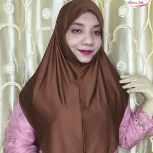 চকলেট ব্রাউন প্লেইন রেডি হিজাব PM15