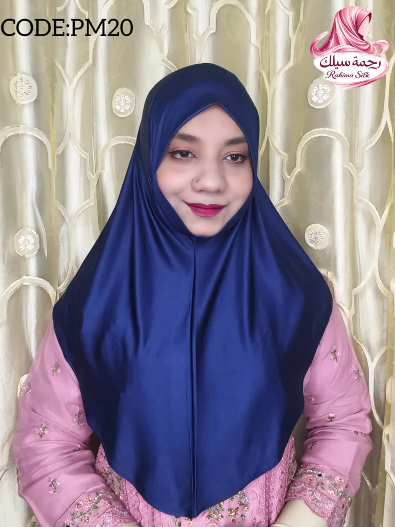 Navy Blue Color Plain Ready Hijab PM20