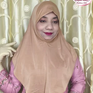 Nude Beige Color Plain Ready Hijab PM24