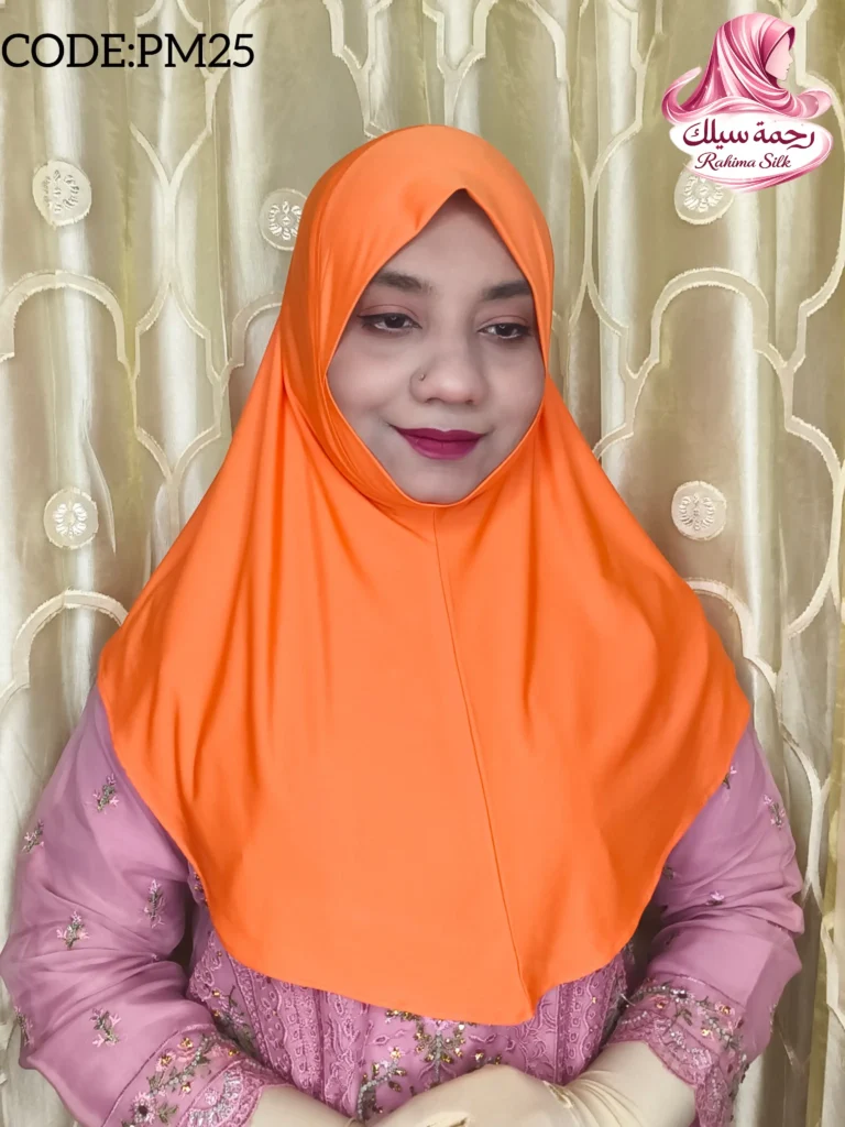 Orange Color Plain Ready Hijab PM25