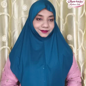 Teal Blue Color Plain Ready Hijab PM26