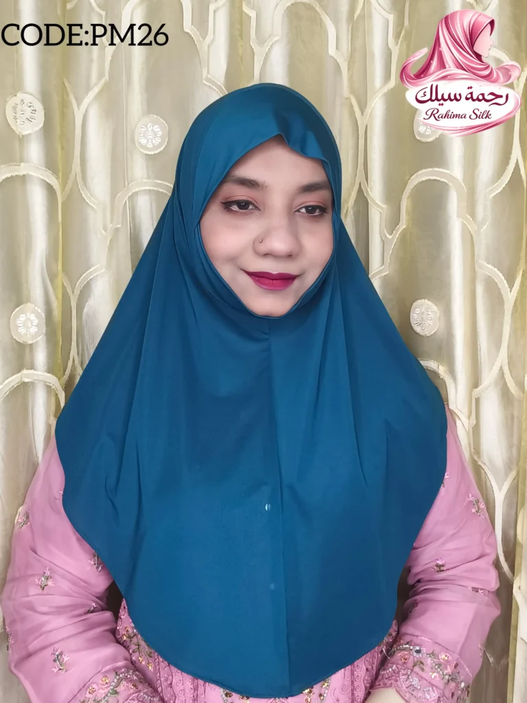 Teal Blue Color Plain Ready Hijab PM26