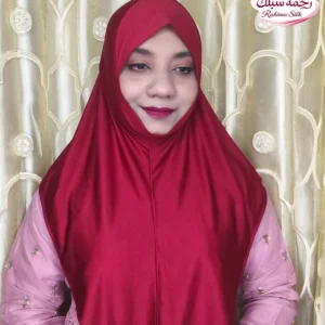 রেড মেরুন প্লেইন রেডি হিজাব PM28