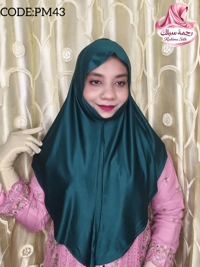 Dark Teal Plain Ready Hijab PM43