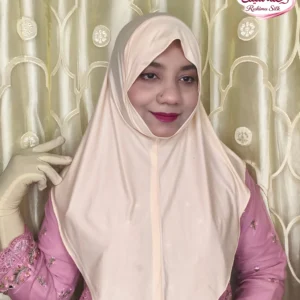 Cream Plain Ready Hijab PM44