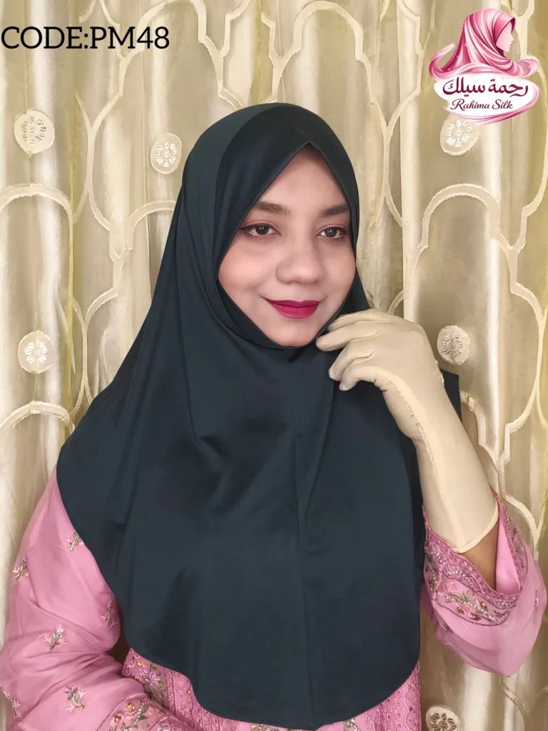 Deep Green Plain Ready Hijab PM48