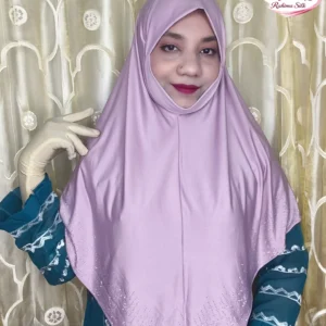 ল্যাভেন্ডার রেইনস্টোন ওয়ার্ক হিজাব SL02