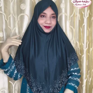ডার্ক নেভি রেইনস্টোন ওয়ার্ক হিজাব SL24