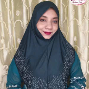 ডার্ক টিল রেইনস্টোন ওয়ার্ক হিজাব SM19