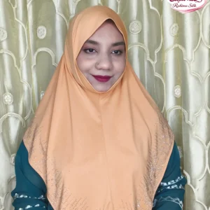 ম্যাংগো কালার রেইনস্টোন ওয়ার্ক হিজাব SM25