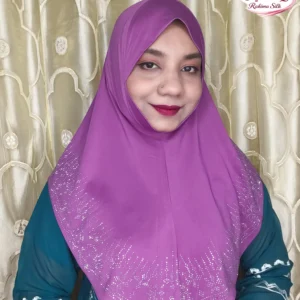 ভায়োলেট রেইনস্টোন ওয়ার্ক হিজাব SM30