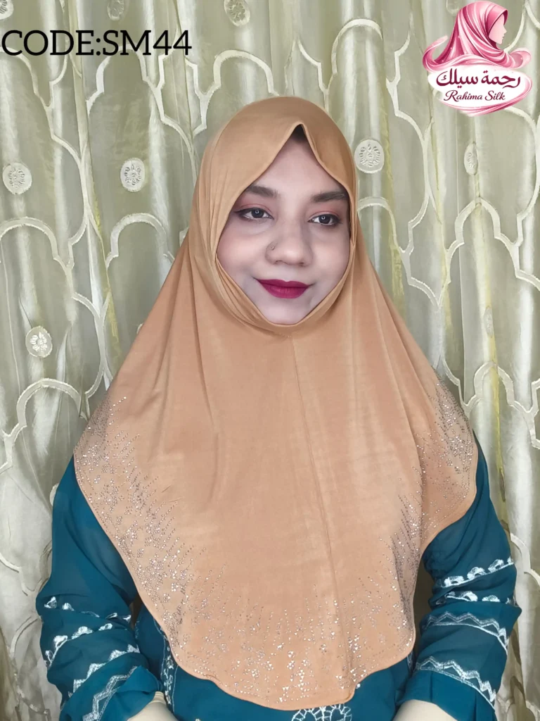 গোল্ডেন রেইনস্টোন ওয়ার্ক হিজাব SM44